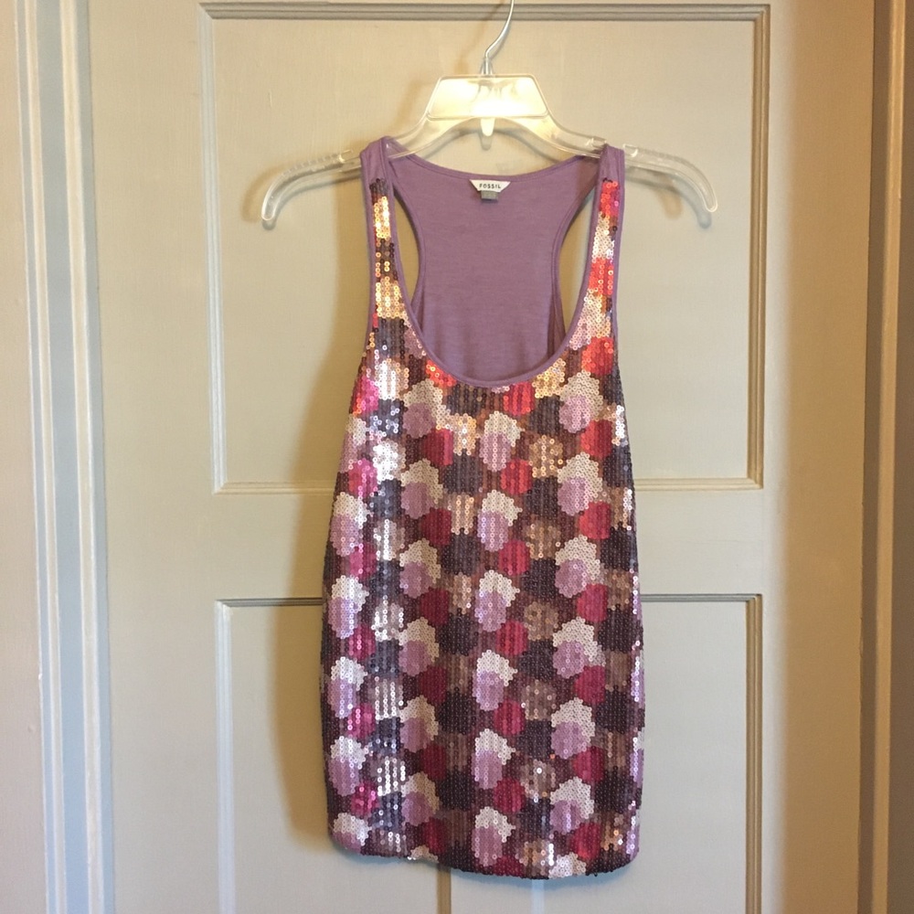 Fossil sequined tank top